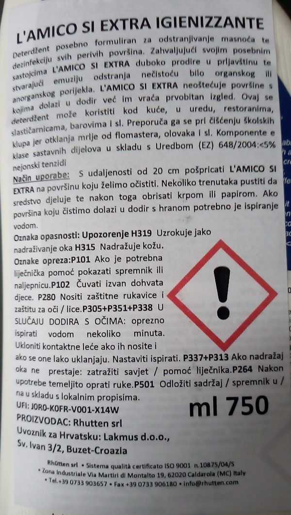 Lamico S Extra Deklaracija